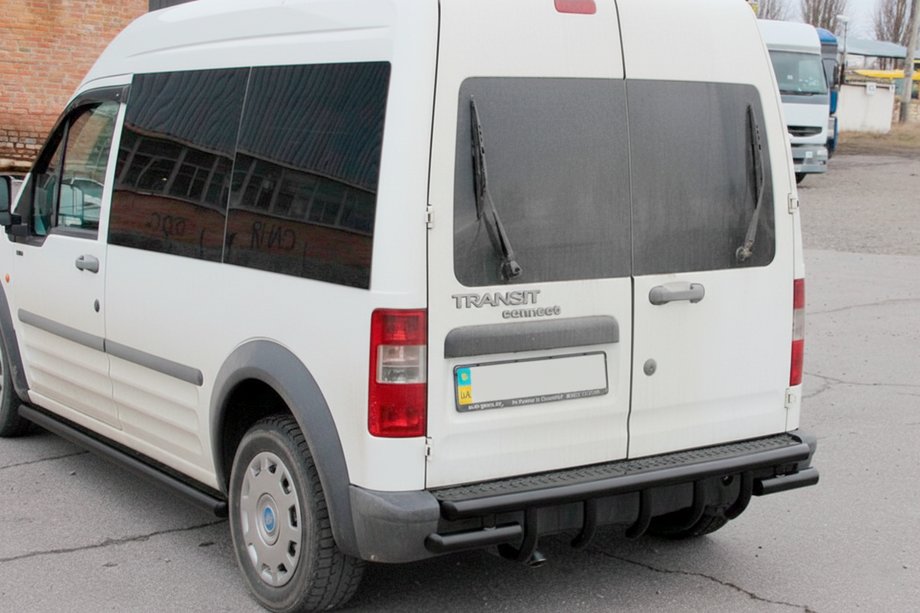 Ford Connect 2002–2006 Achterrolbeugel AK-design Black (RVS) Image