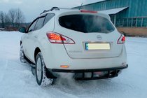 Nissan Murano 2008–2014 Achterbumperbeugel AK Black (RVS) foto 2