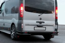 Opel Vivaro 2001–2015 Achterbeschermbeugel AK-Special Black (RVS) foto 4