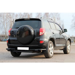 Achterbeschermbeugel AK005-2 Black (2 st., RVS) Toyota Rav 4 2006–2013 foto 1