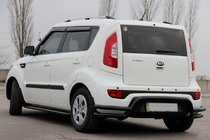 Kia Soul II 2013–2018 Achterbeschermbeugel AK007-2 Black (RVS) foto 1