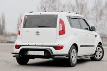 Kia Soul II 2013–2018 Achterbeschermbeugel AK007-2 Black (RVS) foto 3