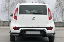 Kia Soul II 2013–2018 Achterbeschermbeugel AK007-2 Black (RVS) foto 4