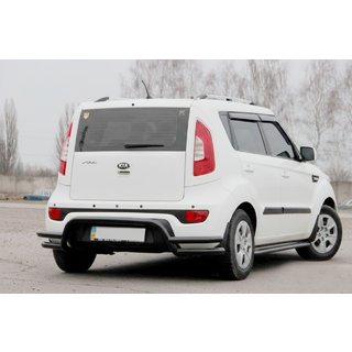 Achterbeschermbeugel AK007-2 Black (RVS) Kia Soul II 2013–2018 foto 3