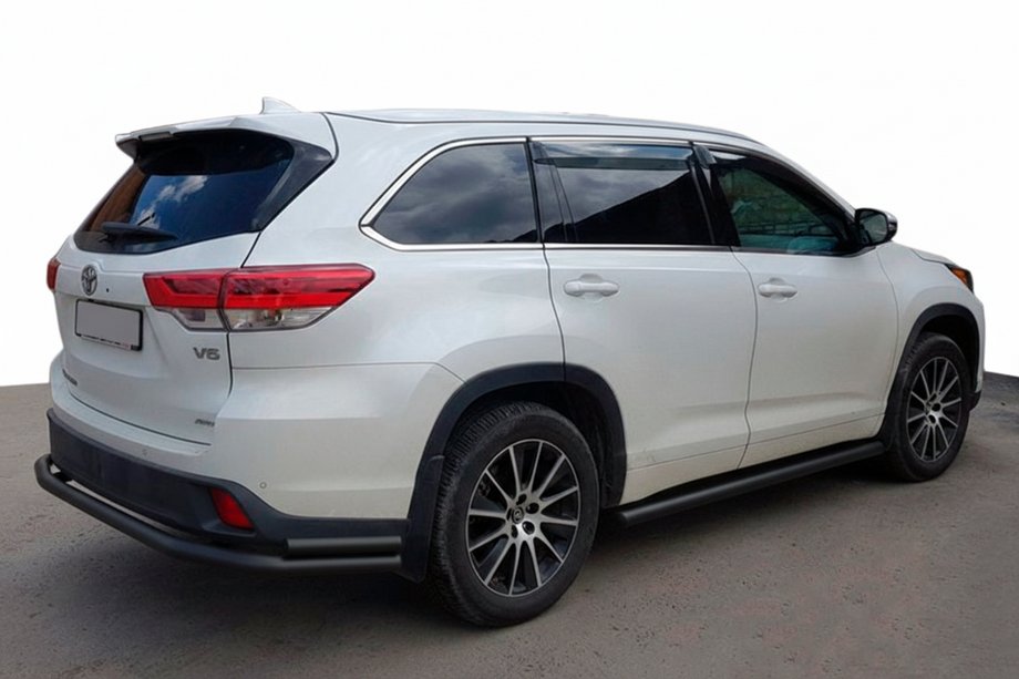 Toyota Highlander 2013–2019 Achterbeschermbeugel AK005-2 Black (2 st., RVS) Image