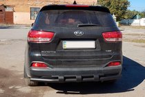 Kia Sorento II XM 2009–2014 Achterbeschermbeugel AK015 Black (RVS) foto 3