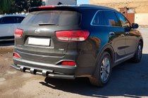 Kia Sorento II XM 2009–2014 Achterbeschermbeugel AK015 Black (RVS) foto 2
