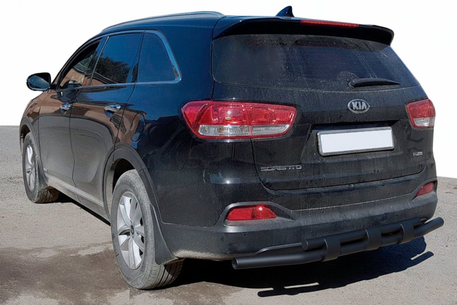 Kia Sorento II XM 2009–2014 Achterbeschermbeugel AK015 Black (RVS) Image