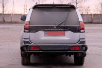 Mitsubishi Pajero Sport 1996–2007 Achterbeschermbeugel AK005-2 Black (RVS) foto 2