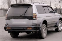 Mitsubishi Pajero Sport 1996–2007 Achterbeschermbeugel AK005-2 Black (RVS) foto 1