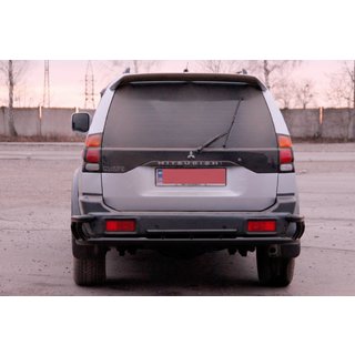 Achterbeschermbeugel AK005-2 Black (RVS) Mitsubishi Pajero Sport 1996–2007 foto 2