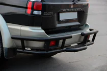 Mitsubishi Pajero Sport 1996–2007 Achterbeschermbeugel AK-Special Black (RVS) foto 5