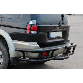 Achterbeschermbeugel AK-Special Black (RVS) Mitsubishi Pajero Sport 1996–2007 foto 1