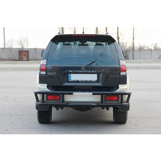 Achterbeschermbeugel AK-Special Black (RVS) Mitsubishi Pajero Sport 1996–2007 foto 4