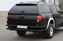 Mitsubishi L200 2006–2015 Achterbumperbescherming AK0022 Black (RVS) foto 1