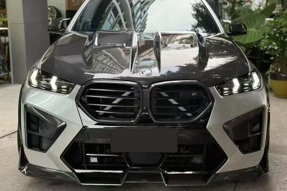 BMW X6 G06 2019–2027 Frontbumper lip Lip SQ (voor F96 2023+, carbon) Image