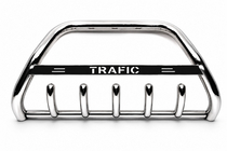 Renault Trafic 2001–2015 Bullbar WT004 met Trafic-opschrift (RVS) 5 buizen foto 1