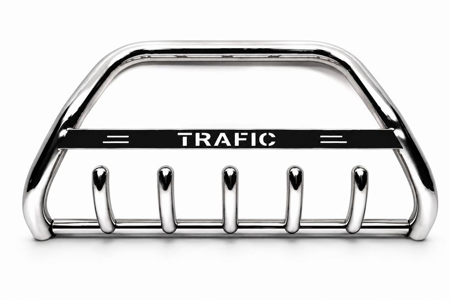 Renault Trafic 2001–2015 Bullbar WT004 met Trafic-opschrift (RVS) 5 buizen Image