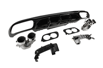 Mercedes E-class W213 2016–2023 Achterdiffuser met uitlaatsierstukken E53-Design (voor Base) foto 3