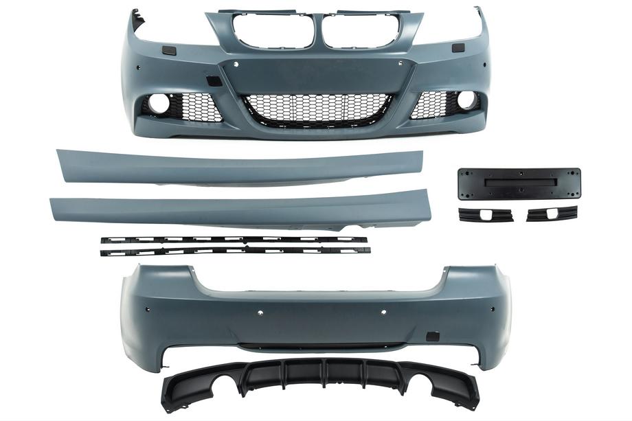 BMW 3-serie E90/E91 2005–2011 M-Sport bodykit (voor E90 2008-2011) Dubbele uitlaat (links/rechts) Foto 6