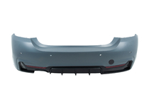BMW 4 Serie F32/F33/F36 2012–2020 Achterbumper met diffuser voor enkelzijdige dubbele uitlaat M-Sport foto 1