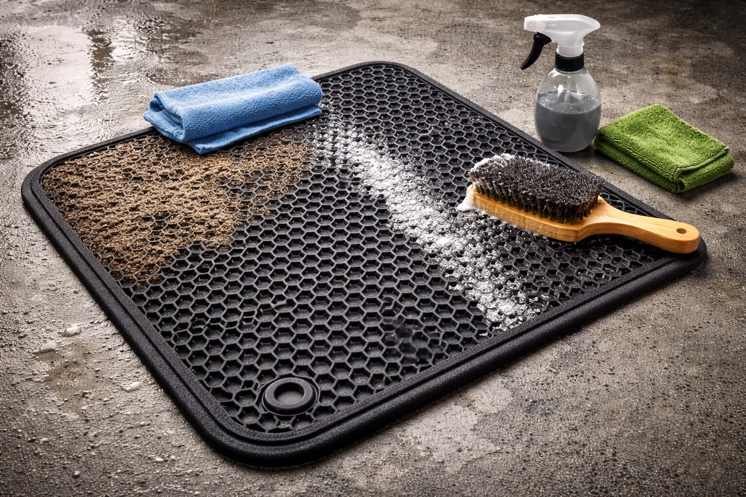 Onderhoud van EVA-matten: wassen, drogen, zand en geur verwijderen