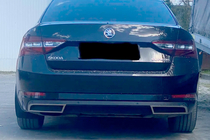 Skoda Superb 2015–2024 Carmos bumper eindstukken, RVS (2 stuks) foto 3