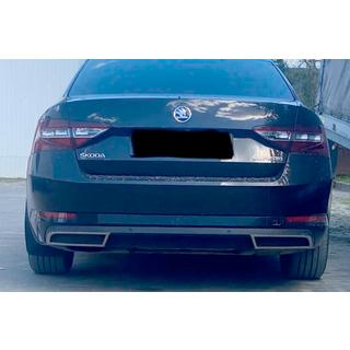 Carmos bumper eindstukken, RVS (2 stuks) Skoda Superb 2015–2024 foto 3