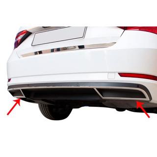 Carmos bumper eindstukken, RVS (2 stuks) Skoda Superb 2015–2024 foto 1