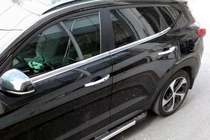 Hyundai Tucson TL 2016–2021 Onderste raamlijsten (set 4 stuks, RVS) foto 1