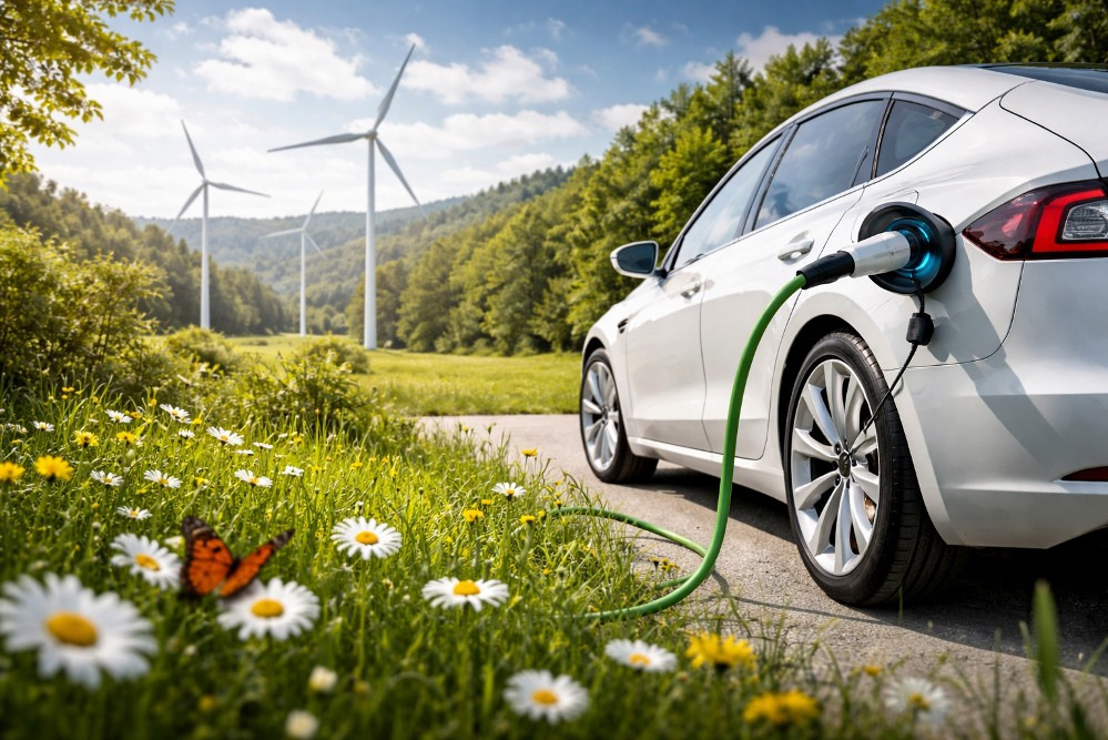 Hoe beïnvloeden elektrische auto's het milieu? Voordelen, mythes en feiten