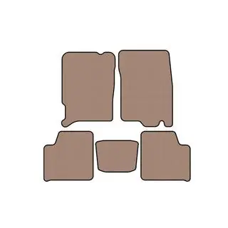 Rubberen automatten Carsuit (Beige)