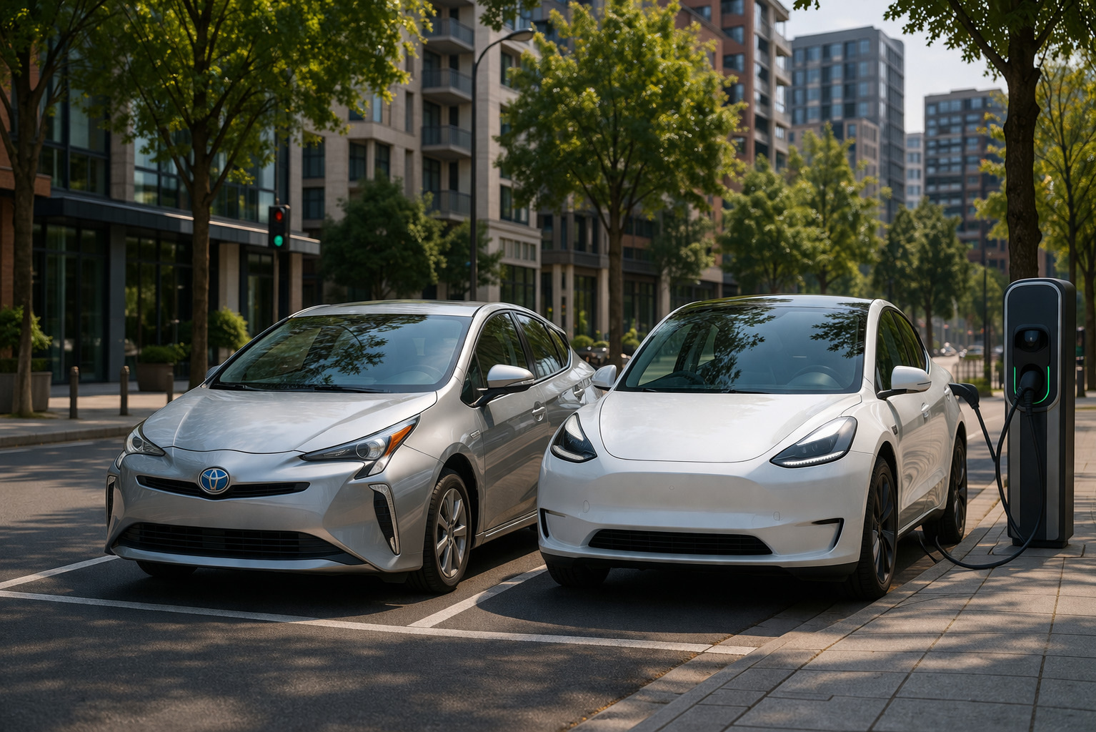 Hybride of elektrische auto: wat is beter voor de stad?