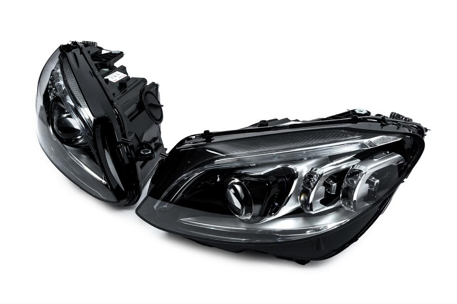Mercedes C-klasse W205 2014–2021 Voorste koplampen met Full LED-modules (voor LED, 2 stuks) Foto 3