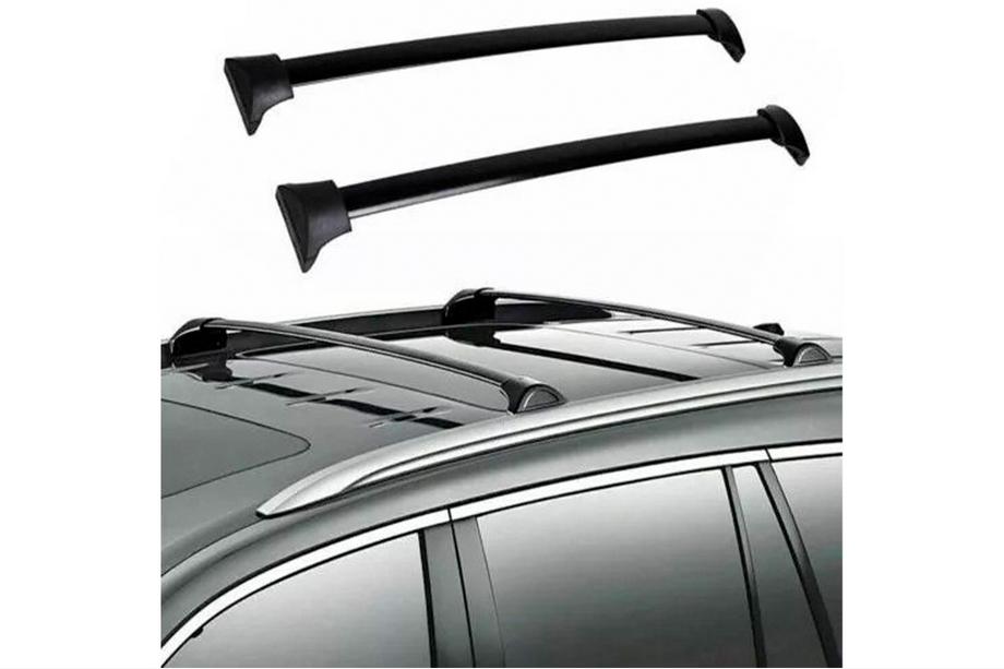 Acura MDX 2013–2020 Dakdragers (dwarsbalken) voor geïntegreerde dakrails OEM (2 stuks) Chroom Foto 12