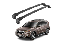 Honda CRV 2012–2016 Dakdragers (dwarsbalken) voor geïntegreerde dakrails OEM (2 stuks) Zwart foto 3