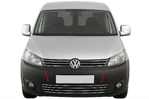 Volkswagen Caddy 2010–2015 Eendelige bumpergrille (RVS) foto 1