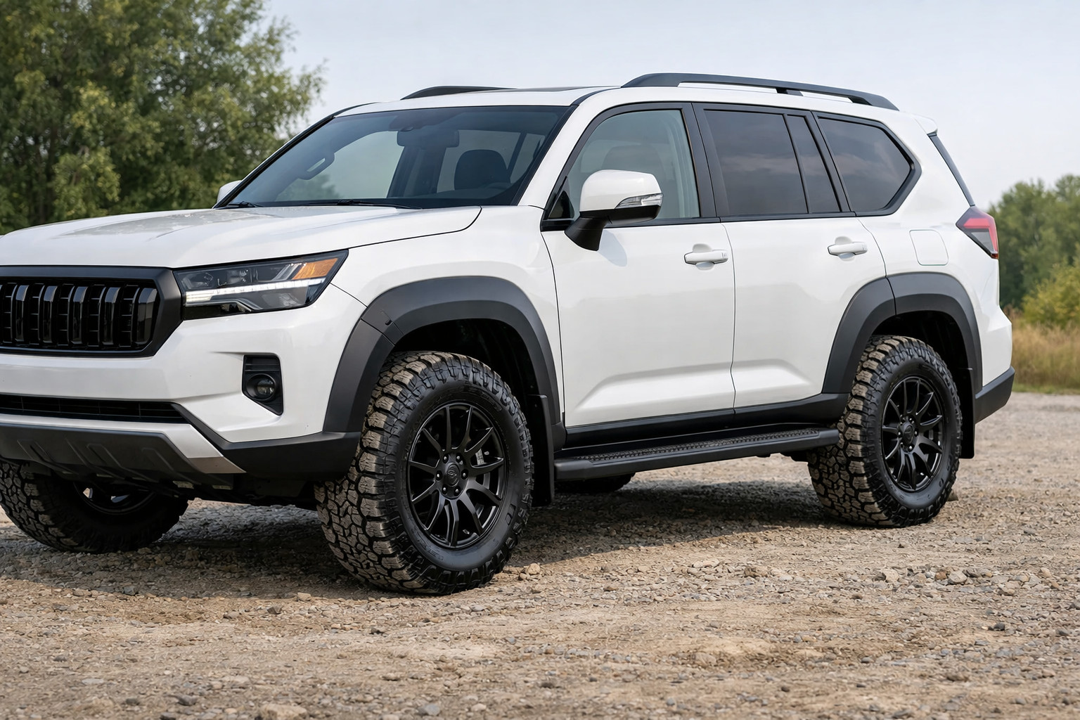 Toyota Land Cruiser Prado 250: wat monteren tegen modder op de zijkanten en smalle wielkasten