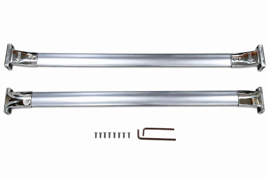 Lexus LX570/450d 2008–2022 Dakdragers (dwarsbalken) voor geïntegreerde dakrails OEM (2 stuks) Chroom Foto 3