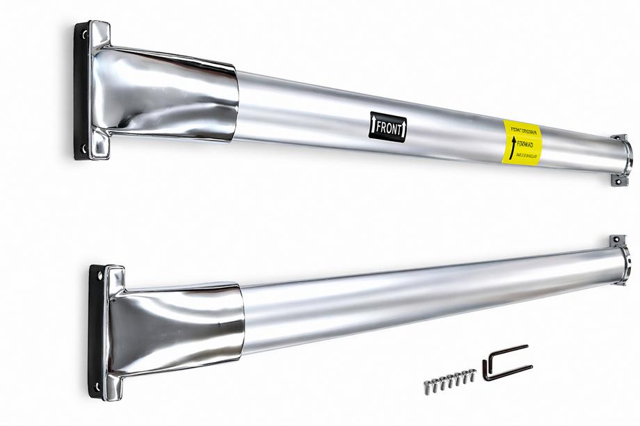 Lexus LX570/450d 2008–2022 Dakdragers (dwarsbalken) voor geïntegreerde dakrails OEM (2 stuks) Chroom Foto 5