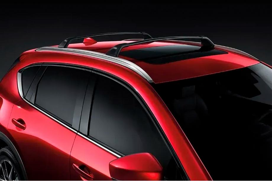 Mazda CX-5 2017–2025 Dakdragers (dwarsbalken) voor geïntegreerde dakrails HARMS (2 stuks) Zwart Image