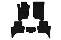 Mitsubishi L200 2015–2024 Deluxe textiele automatten (Short base, Zwart) foto 1