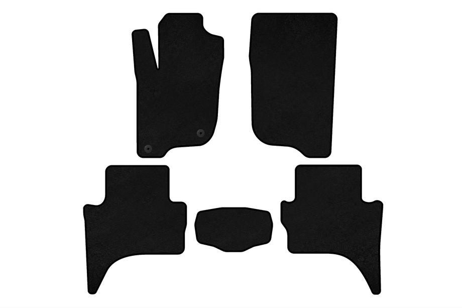 Mitsubishi L200 2015–2024 Deluxe textiele automatten (Short base, Zwart) Image