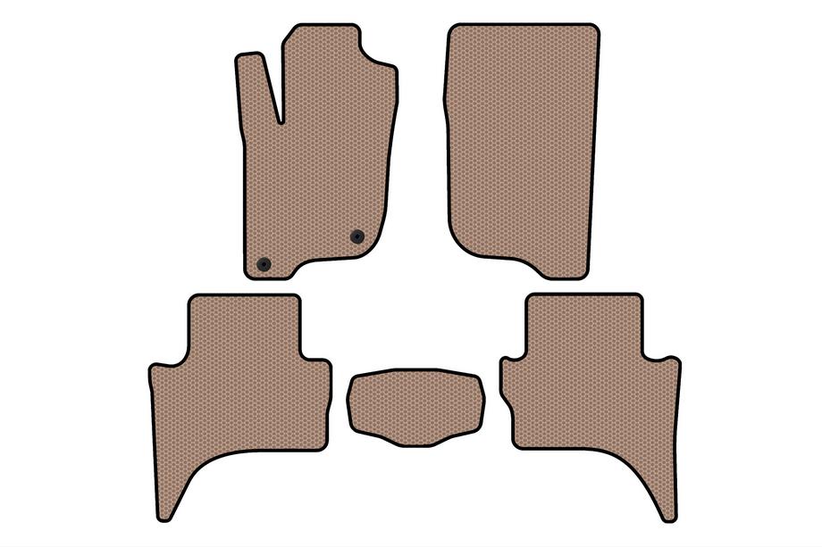 Mitsubishi L200 2015–2024 Rubberen automatten Carsuit (Short base, Beige) Foto 1
