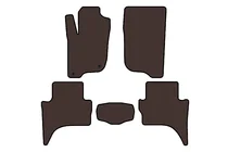 Mitsubishi L200 2015–2024 Rubberen automatten Carsuit (Korte wielbasis, Bruin) foto 1