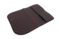 Organizer voor stoelrugleuning van velours (1 st., zwart met rood stiksel) foto 3