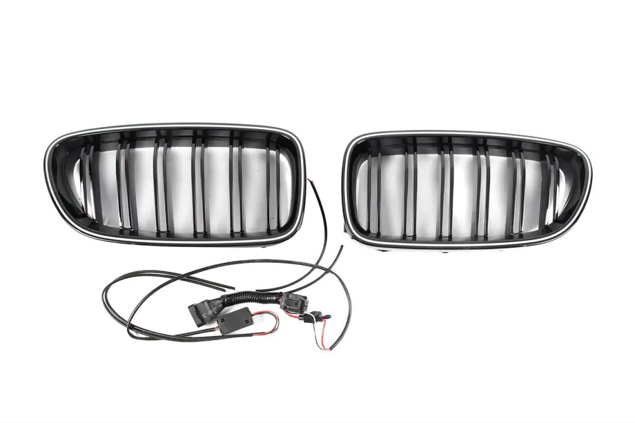 BMW 5 Serie F10/F11 2010–2016 BMW niergrilles M-look LED (glanzend zwart) Foto 8