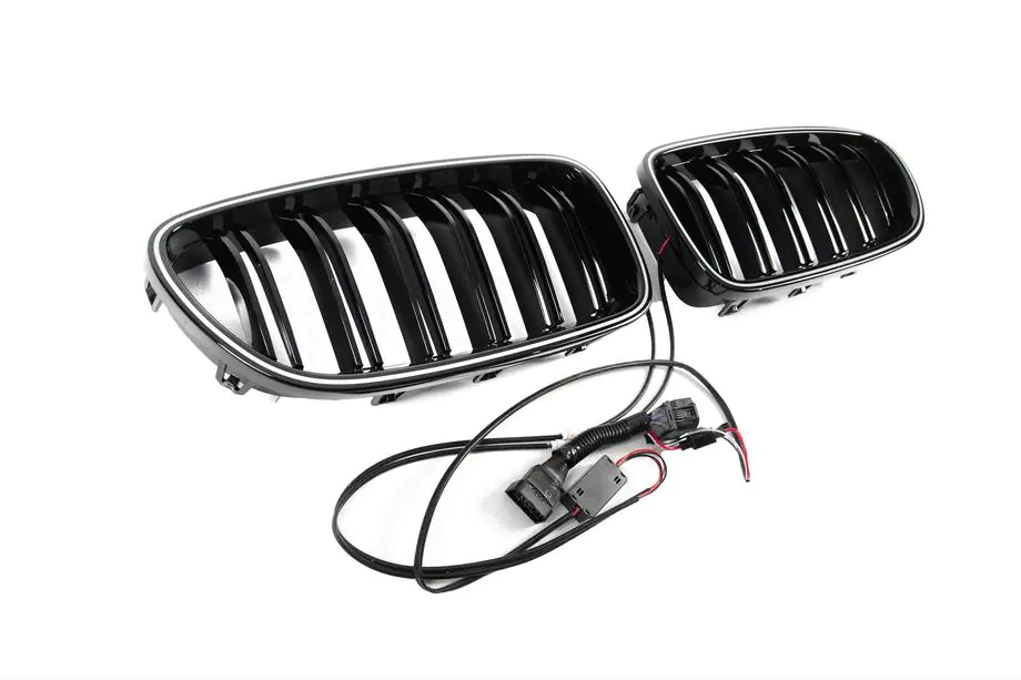 BMW 5 Serie F10/F11 2010–2016 BMW niergrilles M-look LED (glanzend zwart) Foto 10