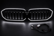 BMW 3 Serie G20/G21 2018– Nierroosters 1-Bar LED (2022+, hoogglans zwart) foto 6