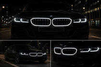 BMW 3 Serie G20/G21 2018– Nierroosters 1-Bar LED (2022+, hoogglans zwart) foto 5